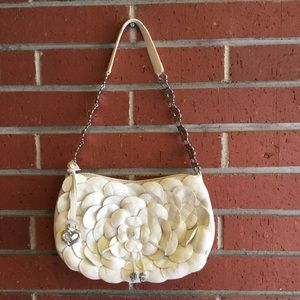 Brighton White Leather Shoulder Bag